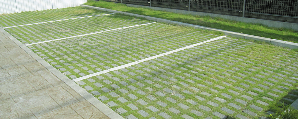 植生用ブロック（緑化ブロック） 施工例